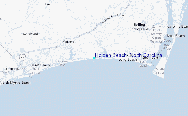 Holden Beach, North Carolina Tide Station Location Map