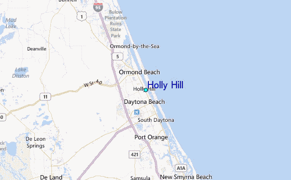 Holly Hill Tide Station Location Map
