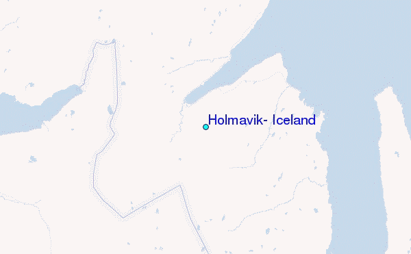 Holmavik, Iceland Tide Station Location Map