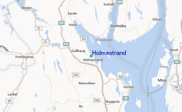 Holmestrand Tide Station Location Map