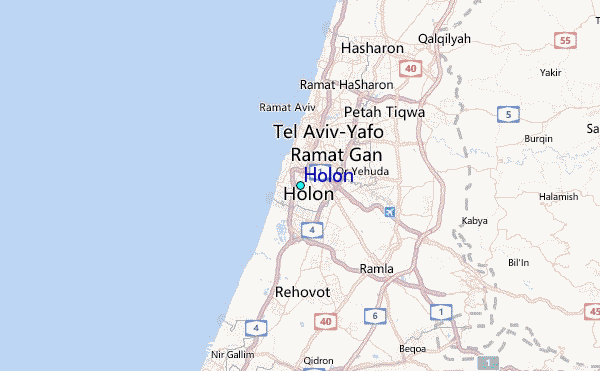 Holon Tide Station Location Map