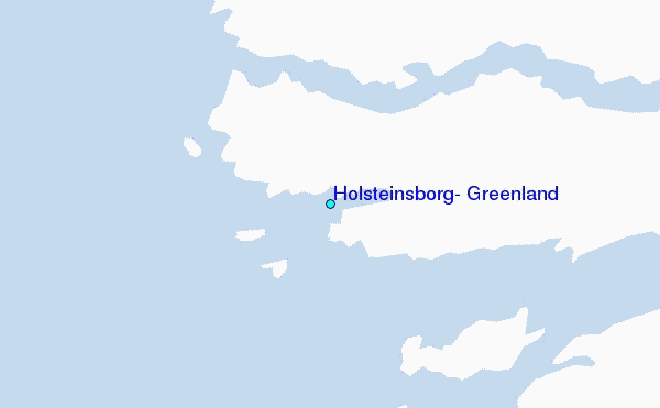 Holsteinsborg, Greenland Tide Station Location Map