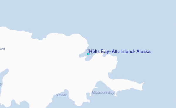 Holtz Bay, Attu Island, Alaska Tide Station Location Map