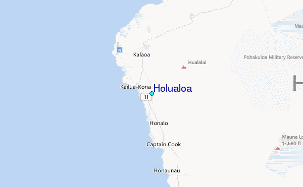 Holualoa Tide Station Location Map