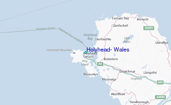 Holyhead, Wales Tide Station Location Map