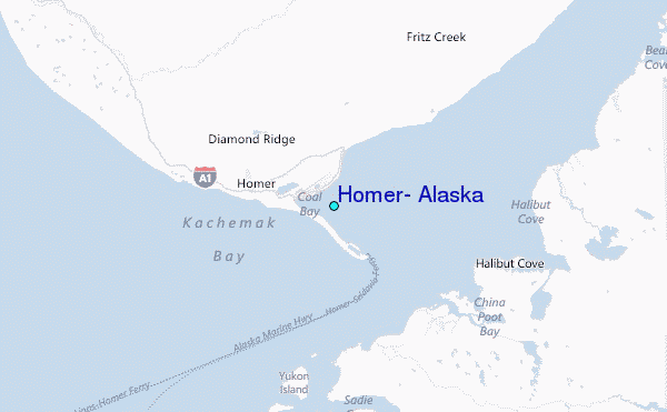 Homer, Alaska Tide Station Location Map