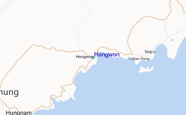 Hongwon Tide Station Location Map