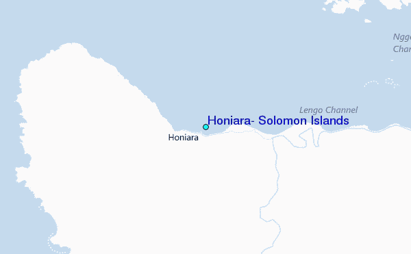 Honiara, Solomon Islands Tide Station Location Map