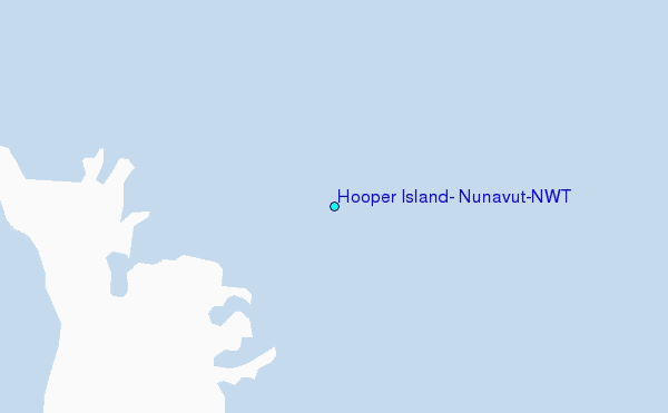 Hooper Island, Nunavut/NWT Tide Station Location Map