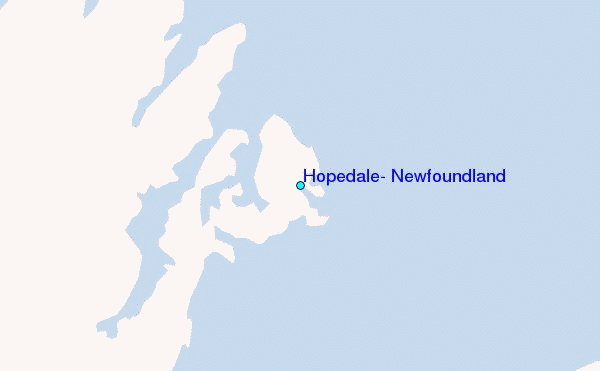 Hopedale, Newfoundland Tide Station Location Map