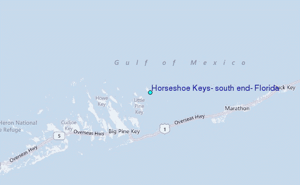 Horseshoe Keys, south end, Florida Tide Station Location Map