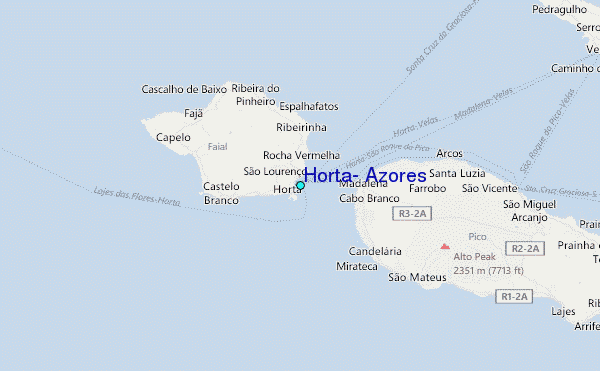 Horta, Azores Tide Station Location Map