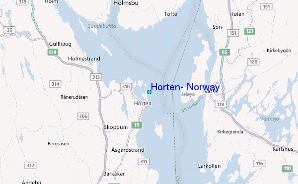 Horten, Norway Tide Station Location Map