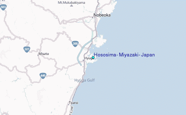 Hososima, Miyazaki, Japan Tide Station Location Map