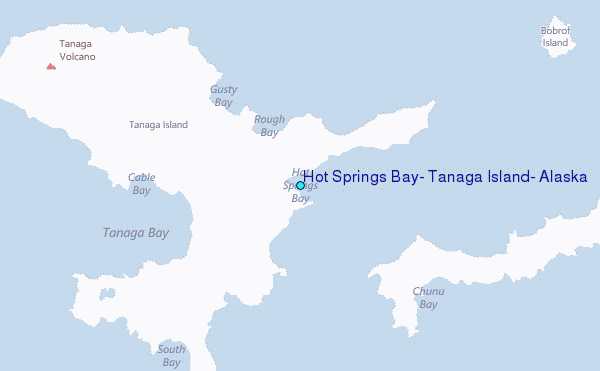 Hot Springs Bay, Tanaga Island, Alaska Tide Station Location Map