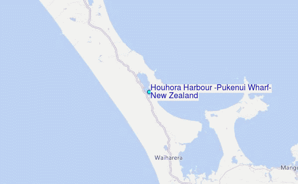 Houhora Harbour (Pukenui Wharf), New Zealand Tide Station Location Map