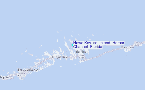 Howe Key, south end, Harbor Channel, Florida Tide Station Location Map