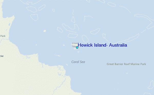 Howick Island, Australia Tide Station Location Map