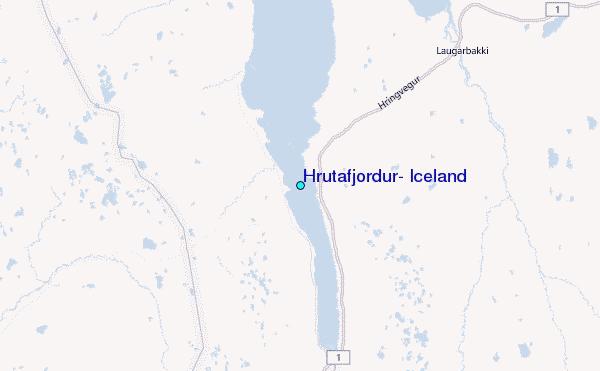 Hrutafjordur, Iceland Tide Station Location Map
