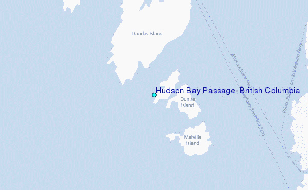Hudson Bay Passage, British Columbia Tide Station Location Map