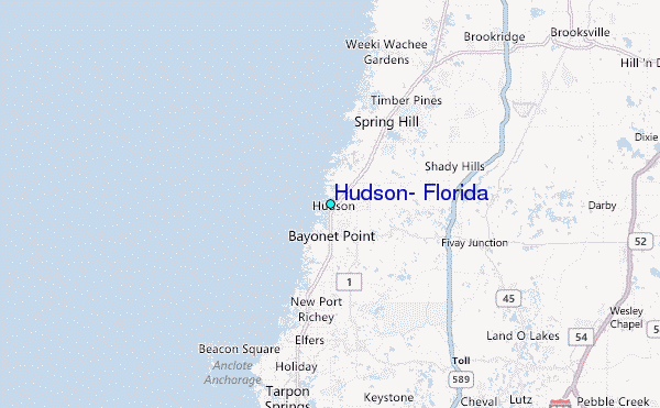 map of hudson florida Hudson Florida Tide Station Location Guide map of hudson florida