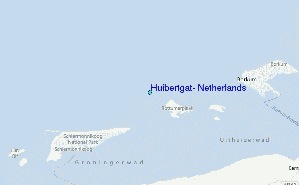 Huibertgat, Netherlands Tide Station Location Map
