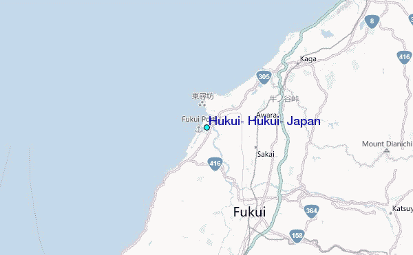 Hukui, Hukui, Japan Tide Station Location Map