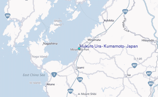 Hukuro Ura, Kumamoto, Japan Tide Station Location Map