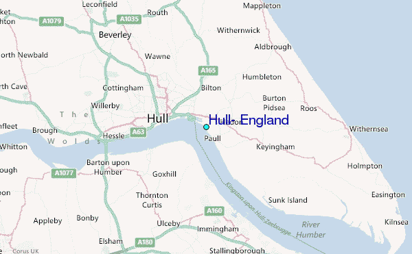 Hull, England Tide Station Location Map