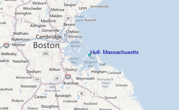 Hull, Massachusetts Tide Station Location Map