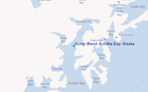 Hump Island, Kuiukta Bay, Alaska Tide Station Location Map