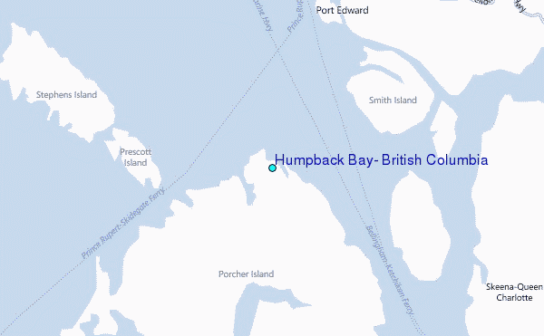 Humpback Bay, British Columbia Tide Station Location Map