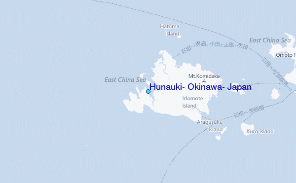 Hunauki, Okinawa, Japan Tide Station Location Map
