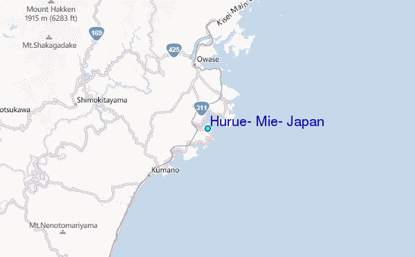 Hurue, Mie, Japan Tide Station Location Map