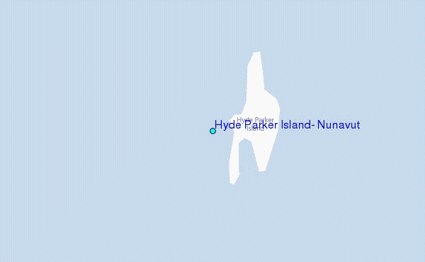 Hyde Parker Island, Nunavut Tide Station Location Map