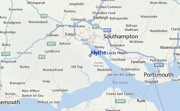 Hythe Tide Station Location Map