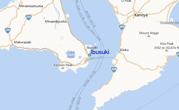 Ibusuki Tide Station Location Map