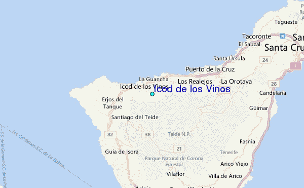 Icod de los Vinos Tide Station Location Map