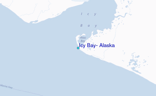 Icy Bay, Alaska Tide Station Location Map