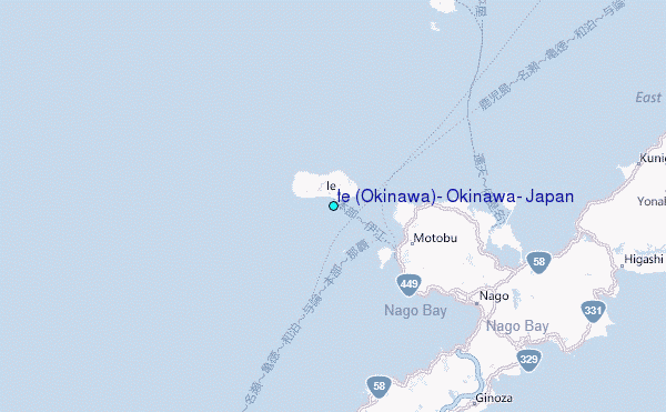 Ie (Okinawa), Okinawa, Japan Tide Station Location Map