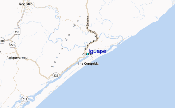 Iguape Tide Station Location Map