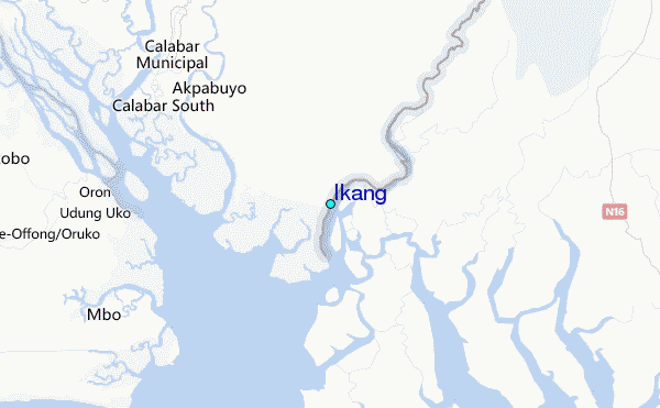 Ikang Tide Station Location Map