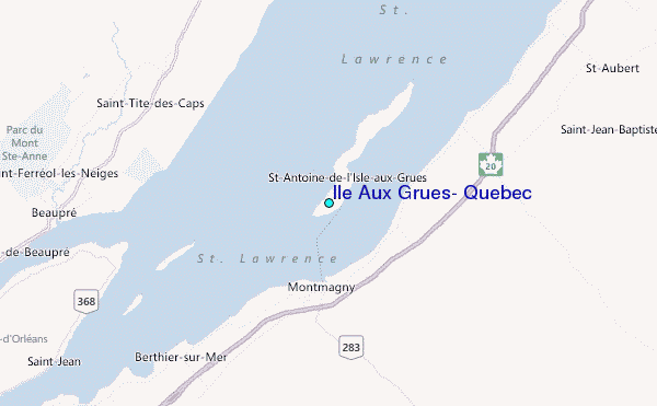Ile Aux Grues, Quebec Tide Station Location Map