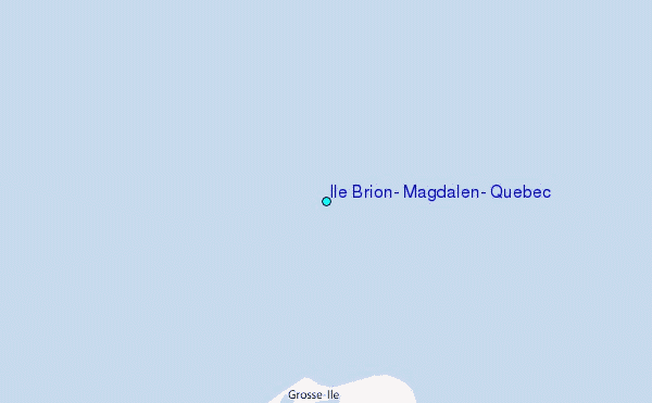 Ile Brion, Magdalen, Quebec Tide Station Location Map