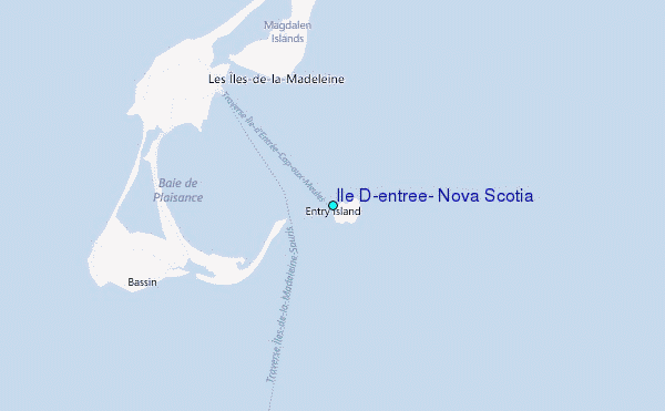 Ile D'entree, Nova Scotia Tide Station Location Map