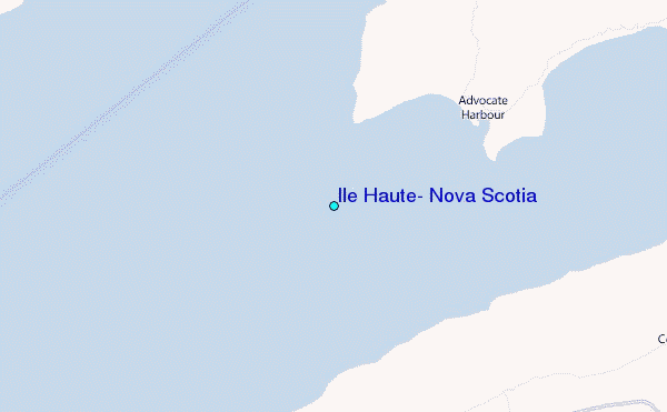 Ile Haute, Nova Scotia Tide Station Location Map