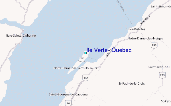 Ile Verte, Quebec Tide Station Location Map