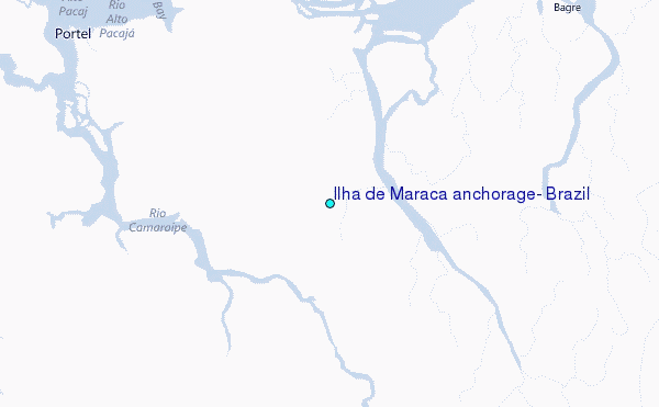 Ilha de Maraca anchorage, Brazil Tide Station Location Map