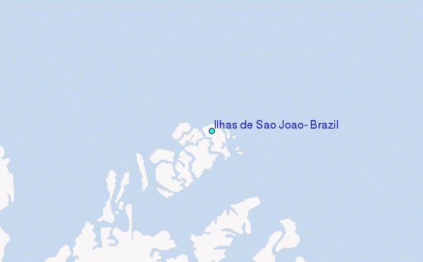 Ilhas de Sao Joao, Brazil Tide Station Location Map