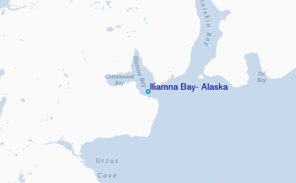 Iliamna Bay, Alaska Tide Station Location Map